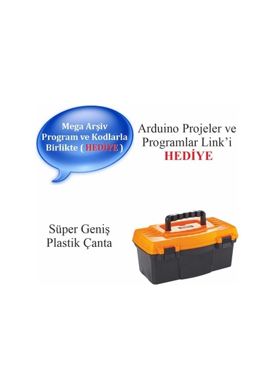 Arduino İle Uyumlu Öğreniyorum Seti - Uno R3 Ch340 Çip - 46 Çeşit 176 Parça - Robotik Kodlama Ve Elektronik Baş