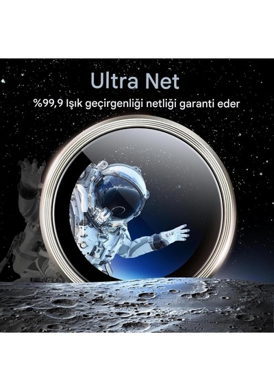 İphone 16 Pro / 16 Pro Max Uyumlu Safir Lens Çizilmez Dayanıklı Kamera Koruyucu