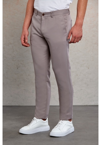 Hatemoğlu A. Gri.d Slim Fit Desenli Yandan Cep Kanvas Pantolon Açık Gri Hatemoğlu A. Gri.d Slim Fit Desenli Yandan Cep Kanvas Pantolon Açık Gri