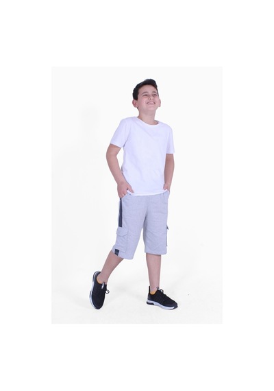 Fyk Kids Düz Model Erkek Çocuk Tişört-kapri Alt Üst Takım Çok Renkli