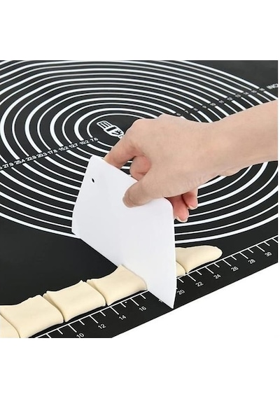Mucit Home Silikon Çok Amaçlı Geniş Siyah Hamur Matı Hamur Açma Matı