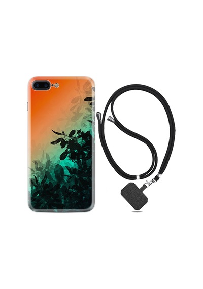 Apple Uyumlu iPhone 7 Plus 8 Plus Kılıf Boyun Askılı Güzel Çiçekler 1712