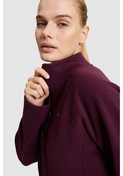 U.S. Polo Assn. Kadın Bordo Yarım Fermuarlı Sweatshirt 50329013-vr180 Dark Plum