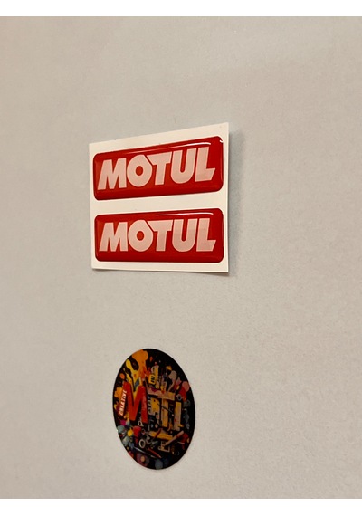Motül Damla Etiket Jdm Araba-motosiklet Cam Damla Etiket Kabartmalı Epoksi 6x2cm 2 Adet Kırmızı