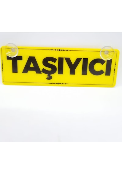 Taşıyıcı Yazılı Vantuzlu Dekor Pleksi Plaka