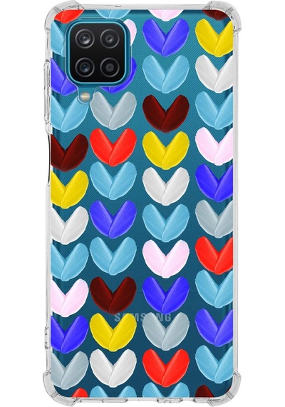 Prinrify Samsung Galaxy M32 Uyumlu Water Color 1 Baskılı Şeffaf Köşe Korumalı Antişok Kılıf
