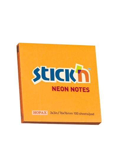 Hopax Yapışkanlı Not Kağıdı 76x76 Mm Neon Turuncu