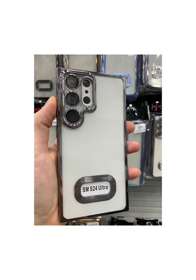 Samsung Galaxy Uyumlu S24 Ultra Kamera Lens Korumalı Şeffaf Yumuşak Silikon Telefon Kılıfı Kapak Titanyum