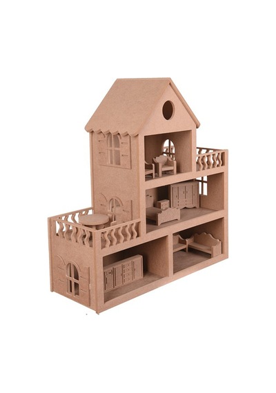 Barbie Bebek Evi Oyuncak 15 Adet Mobilyalı
