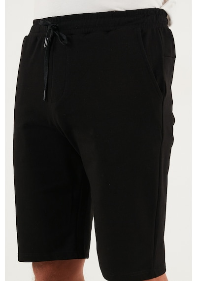 Buratti Pamuklu Regular Fit Normal Bel Belden Bağlamalı Erkek Short 5908021 Siyah