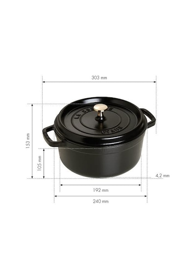 Staub La Cocotte Döküm Tencere, Siyah, 24 Cm Sku: Smg8690010169402 Açık