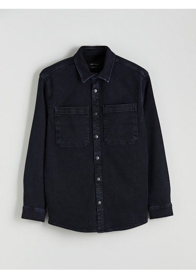 Lcw Jeans İndigo Rahat Kalıp Erkek Jean Gömlek