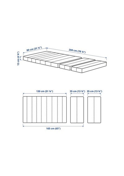 Ikea Innerlıg Uzayabilen Çocuk Yatağı, 80x200 Cm, 12 Cm