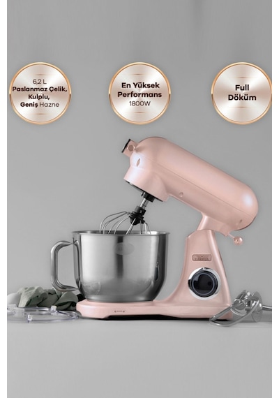 Karaca Powercast Chef 1800 W 6.2 LT Döküm Stand Mikser ve Mutfak Şefi Karaca Powercast Chef 1800 W 6.2 LT Döküm Stand Mikser ve Mutfak Şefi
