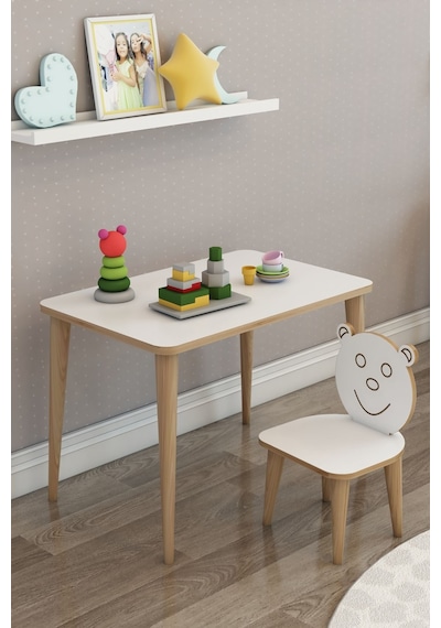 Moniev Wini Çocuk Oyun Etkinlik Çalışma Masası 45x69 Beyaz Moniev Wini Çocuk Oyun Etkinlik Çalışma Masası 45x69 Beyaz