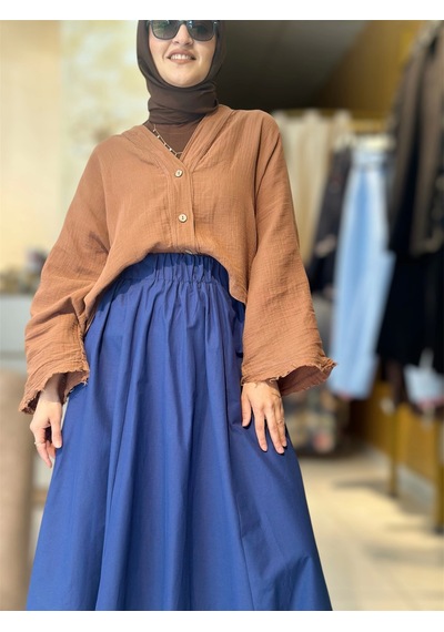 Poplin Etek Lacivert Lacivert