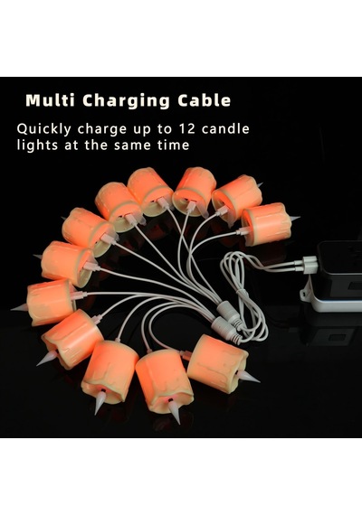Tr Şarj Edilebilir Çaydanlık Mumu, 6 Adet Led Mum, Titrek, Sıcak Beyaz, Uzaktan Kumandalı, Zamanlayıcı, Usb Kablo Genel