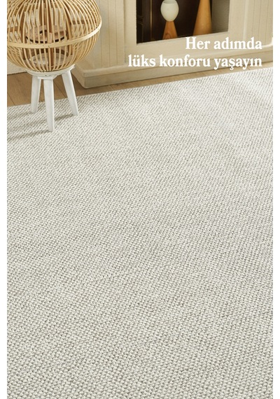 Modern Halı Sisal Bukleli Halı Gümüş Halı Salon Halısı Oturma Odası Halısı Yuvarlak Halı Gümüş