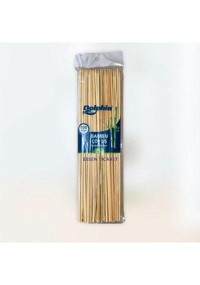 Dolphin Bambum Ahşap Çöp Şiş - 25 Cm. - 100 Lü 3 Paket