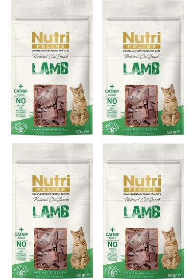 Nutri Feline Lamb Kuzu Etli Tahılsız Kedi Ödülü 50 Gr. X 4 Adet