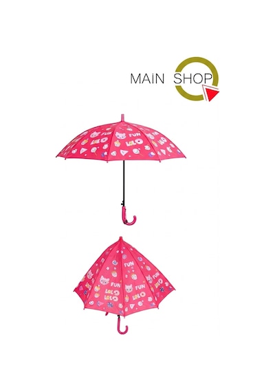 Mainshop Yağmurda Renk Değiştiren Sihirli Desenli Çocuk Şemsiyesi - Okul Şemsiyesi Çok Renkli