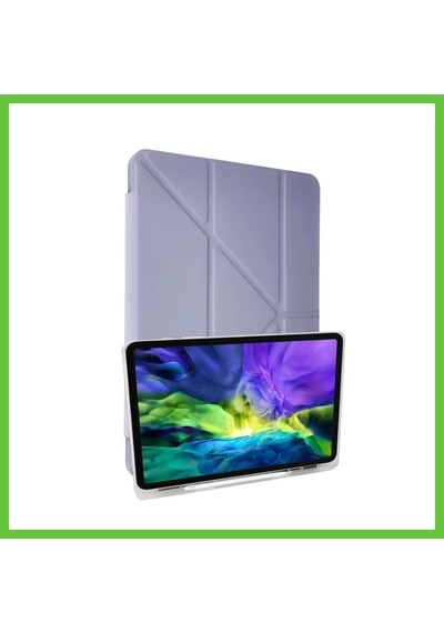 Bezos Apple iPad Uyumlu 10.2 8.nesil Kılıf Kalemlikli Mars Tablet Kılıfı - Lila Dmc