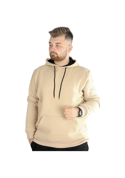 Mode Xl Erkek Sweatshirt Kapşonlu Pocket Basic 20562 Bej 001