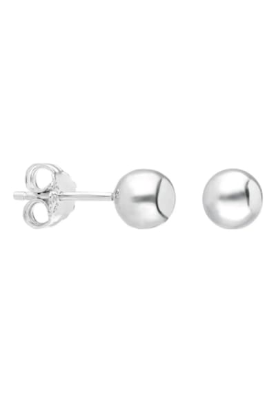 Top Gümüş Küpe 4 Mm