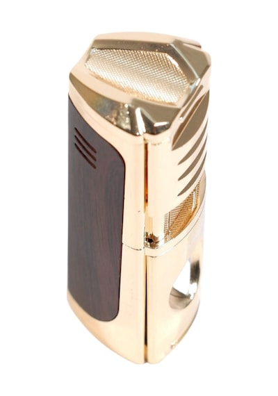Parmida 3 Torch Pürmüz Kesici & Delicili Gold Metal Puro Çakmağı - Tr9525