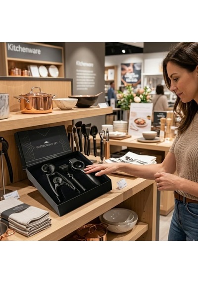 Deinhaus Chef Gastronomy Set, Mat Siyah Eloksal Döküm, Fındıkkıran Ve Narenciye Sıkacağı, Profesyonel Mutfak Seti