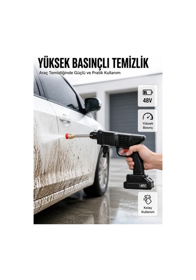 Trendlia Orijinal 2025 48v Şarjlı Basınçlı Temizlik Tabancası A Kalite Seri