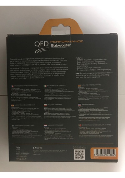 Qed Qe-6301 Performance Subwoofer  Kablo 6 Metre