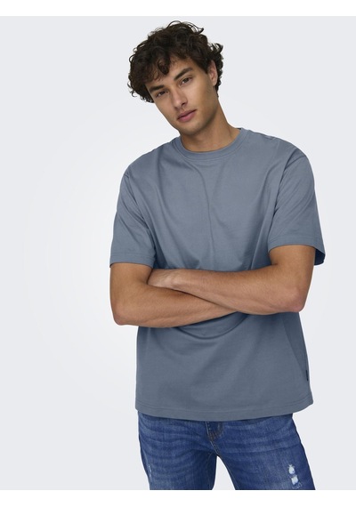 Onsfred Lıfe Rlx Ss Tee Noos Erkek Mavi T-shirt - 22022532 Mavi