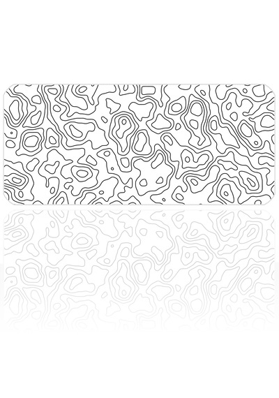 White Topography Map İlyuka Mp079040 Xxl Gaming Mouse Pad 90x40cm