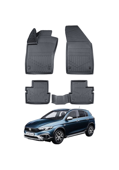 Fiat Egea Hybrıd 2021- Uyumlu Araca Özel Lüx 4d Paspas