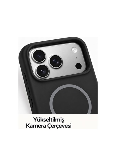 İphone 17 Pro Max İle Uyumlu Magsafe Destekli Premium Silikon Kılıf
