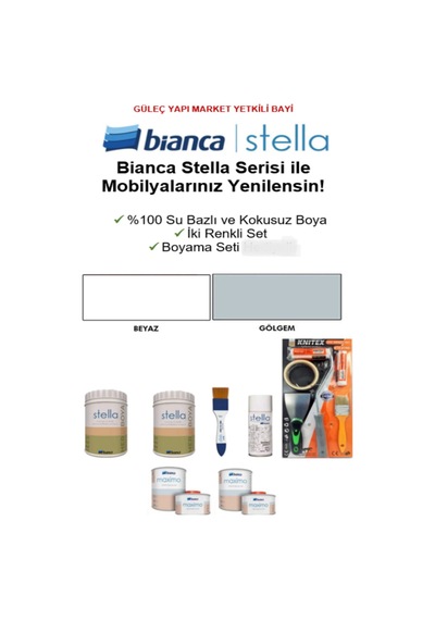 Stella Bianca Boya Seti İle Mutfak Dolaplarını Yenile Gölgem &beyaz Renk Knitex Boyama Seti