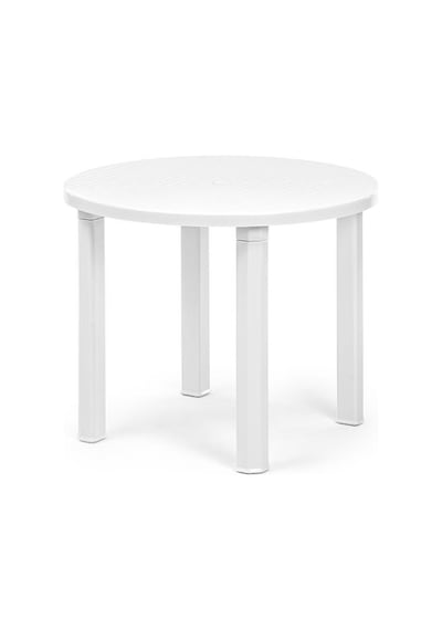 Omnipazar Sy-2550 Beyaz Yuvarlak Plastik Masa 90x73 Cm Beyaz