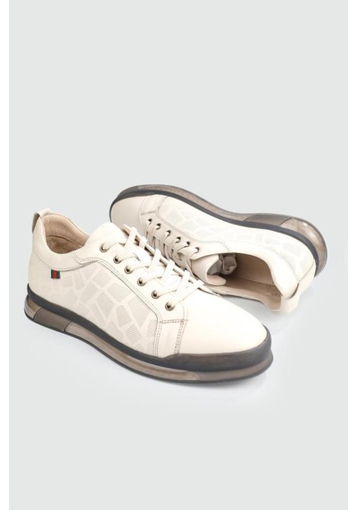 Pepita 6583 İtal Fashion Erkek Deri Sneakers Ayakkabı Beyaz