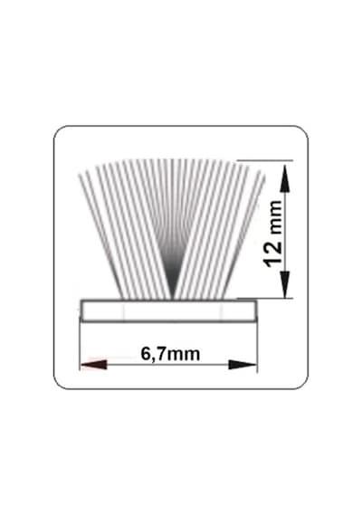Cam Balkon, Sineklik Kıl Fitil/Fırça 6,7*12 Mm Gri Renk