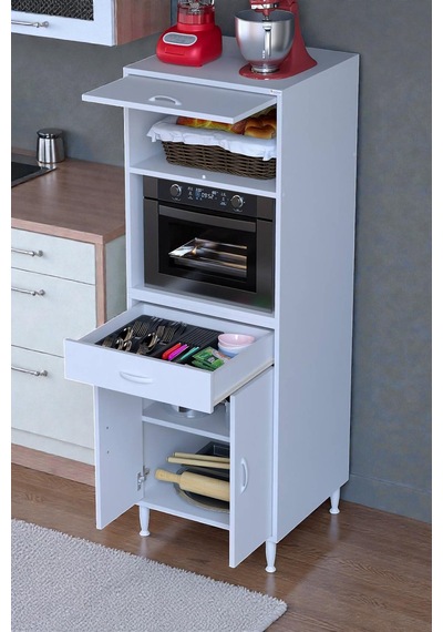 Eliusta Serale 56 Cm Derinlikte 3 Kapaklı Dolap Mutfak Fırın Dolabı 60x162,4x56 Cm Modüler Beyaz Dolap Beyaz Eliusta Serale 56 Cm Derinlikte 3 Kapaklı Dolap Mutfak Fırın Dolabı 60x162,4x56 Cm Modüler Beyaz Dolap Beyaz