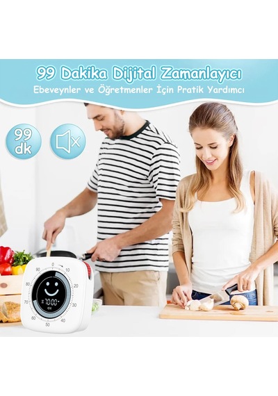 NPO NPT26XB Mutfak,Ders,Yemek için 99:59dk Dijital Alarm Kronometre,Pomodoro