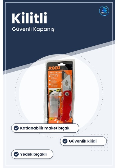 Halı Falçatası Katlanabilir Maket Bıçak Yedek Değiştirilebilir Ke