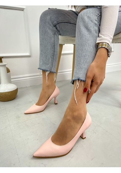 Ervanın Butiği Şeker Pembe Cilt (Freda) Kadın Stiletto