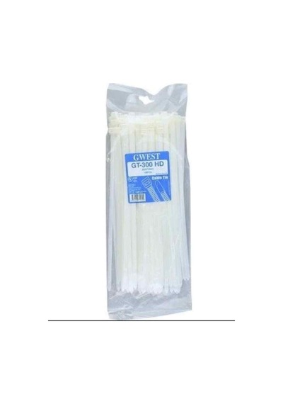 Gwest Gt 300 Hd 100 Adet 300x7.6mm Beyaz Kablo Bağı