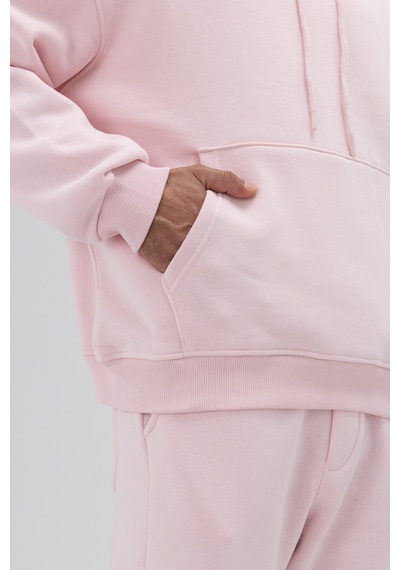 Vamos Basic Oversize Kapüşonlu Sweatshirt Pembe
