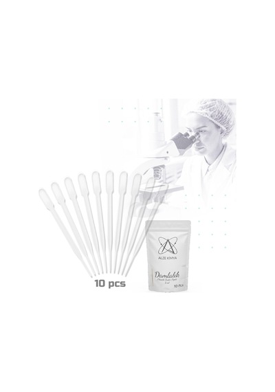 Laboratuvar Için Pastör Pipeti - Şişe Damlalık 10lu Paket