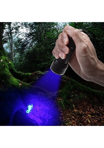 21 Adet Mor Led'li Uv Işınlı 10cm Alüminyum Kasa Pilli El Feneri