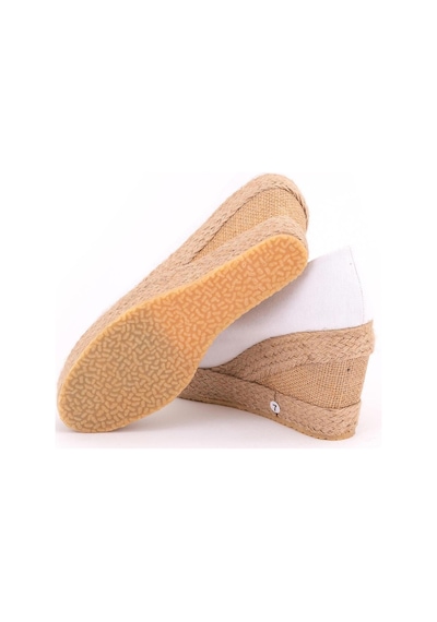 Star Tombis Beyaz Beyaz Platformlu Keten Dolgu Topuk Pl1000-1054 Beyaz