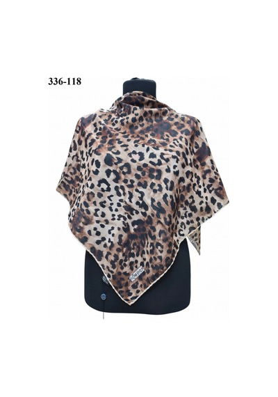 Moonscarfs Moonscarf Leopar Desenli Soft Pamuk Eşarp 336-118 Çok Renkli